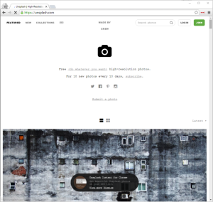 Schlankes Design und Endless Scrolling: Unsplash.com macht einen sehr künstlerischen Eindruck.